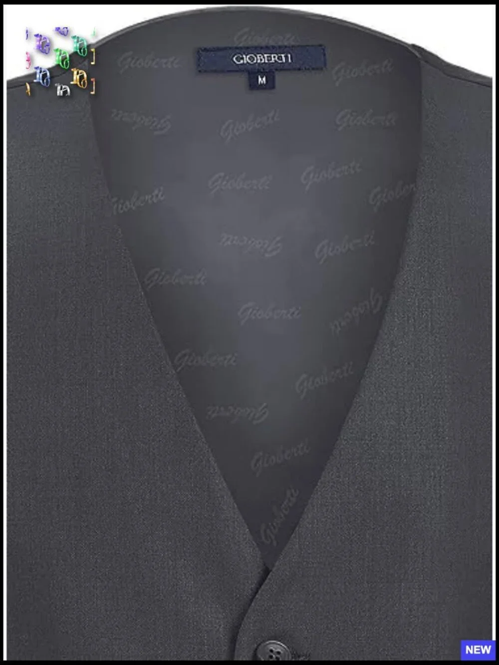 Men's Formal Suit Vest Classic V-Neck Adjustable Back Strap Button Closure
